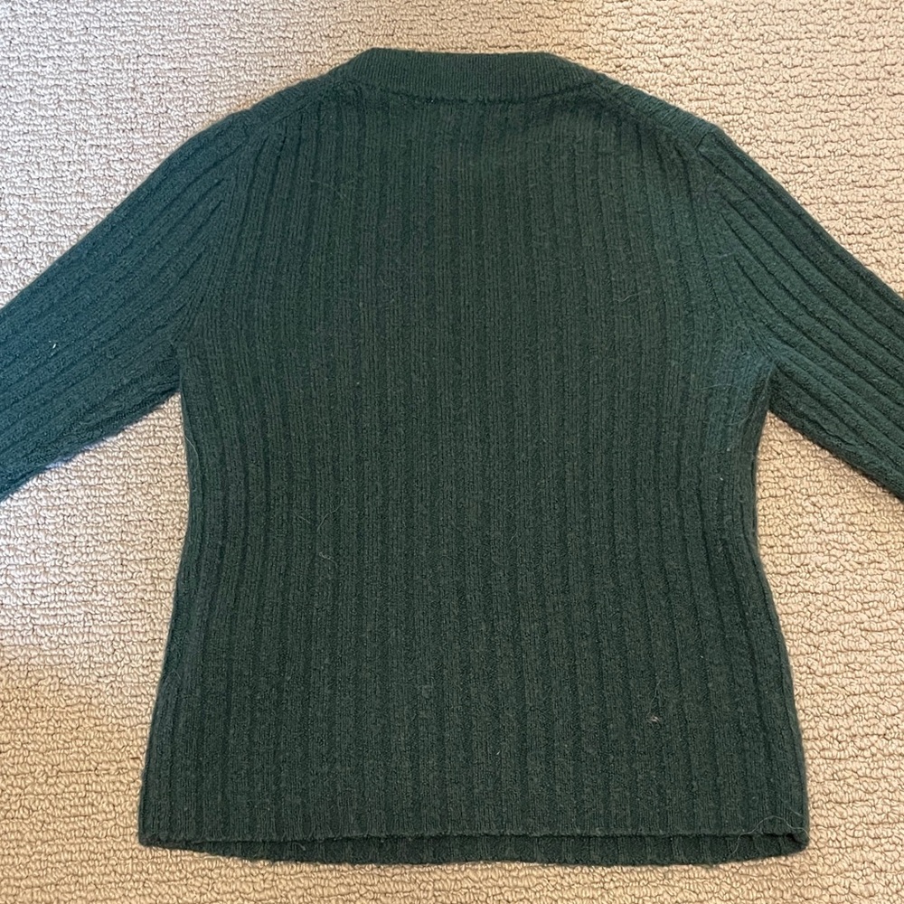 Madewell Women's Forest Green Crew Neck Sweater - Picture 4 of 6